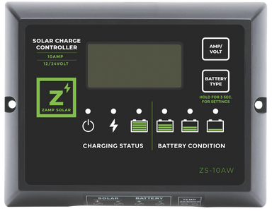 Zamp Solar 10 Amp 5-Stage PWM Charge Controller