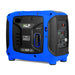 ALP 1000W Portable Propane Generator Blue and Black Left Side View and Front View