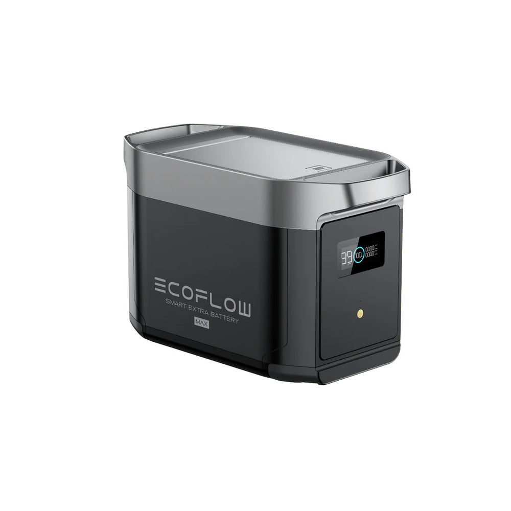 EcoFlow DELTA 2 Max Smart Extra Battery Left, Top And Front View