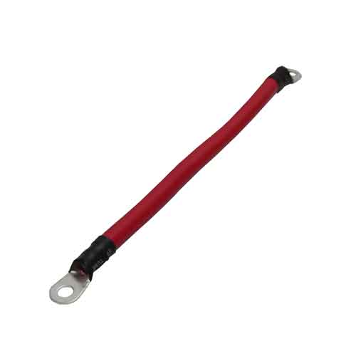 1 Foot 4 AWG Red Lugged Jumper Cable
