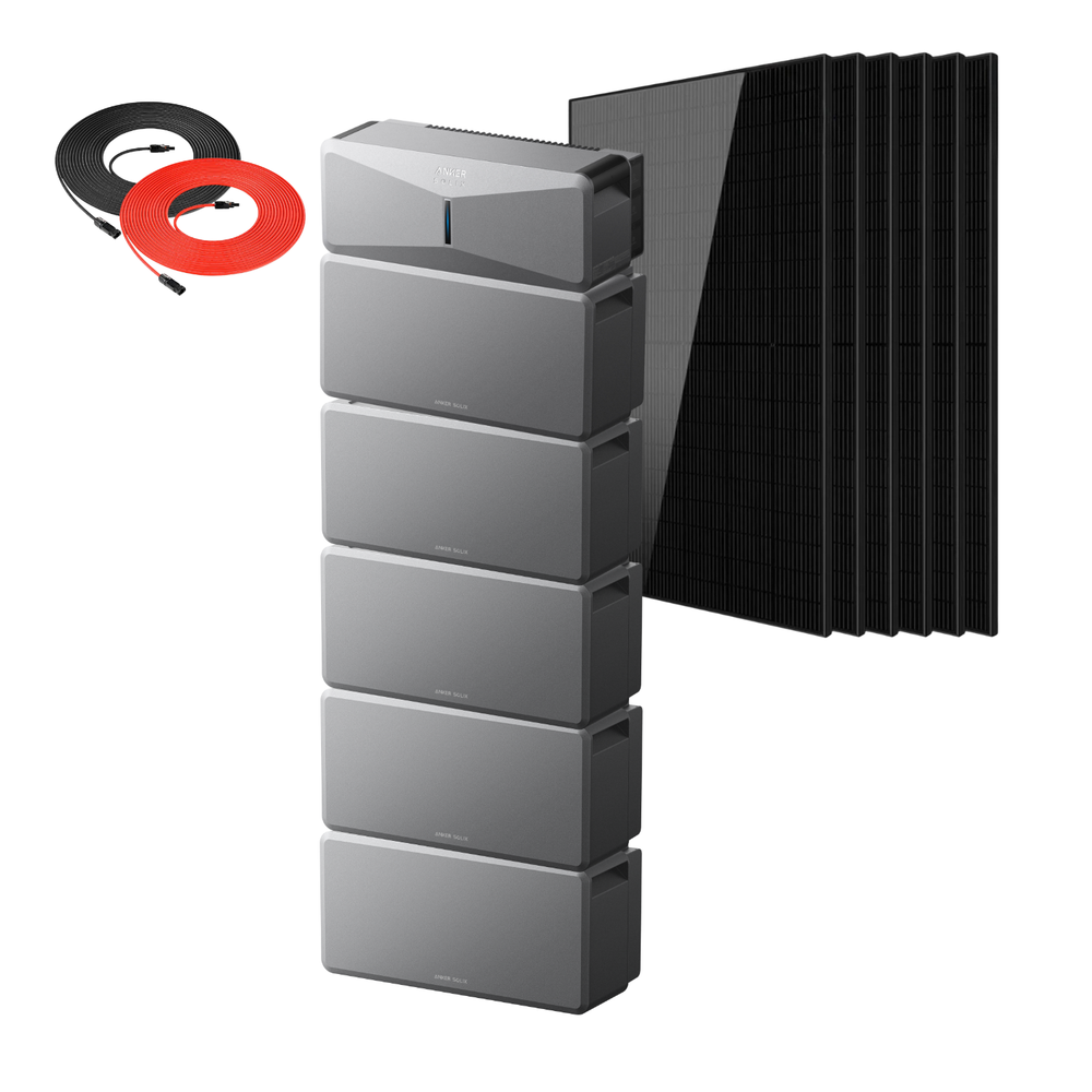 Anker SOLIX E10 Smart Hybrid Whole-Home Backup System | 6-30kWh LiFePO4 Battery | 10-30kW Turbo Output | 9kW Solar Input | Smart Grid & Storm-Guard