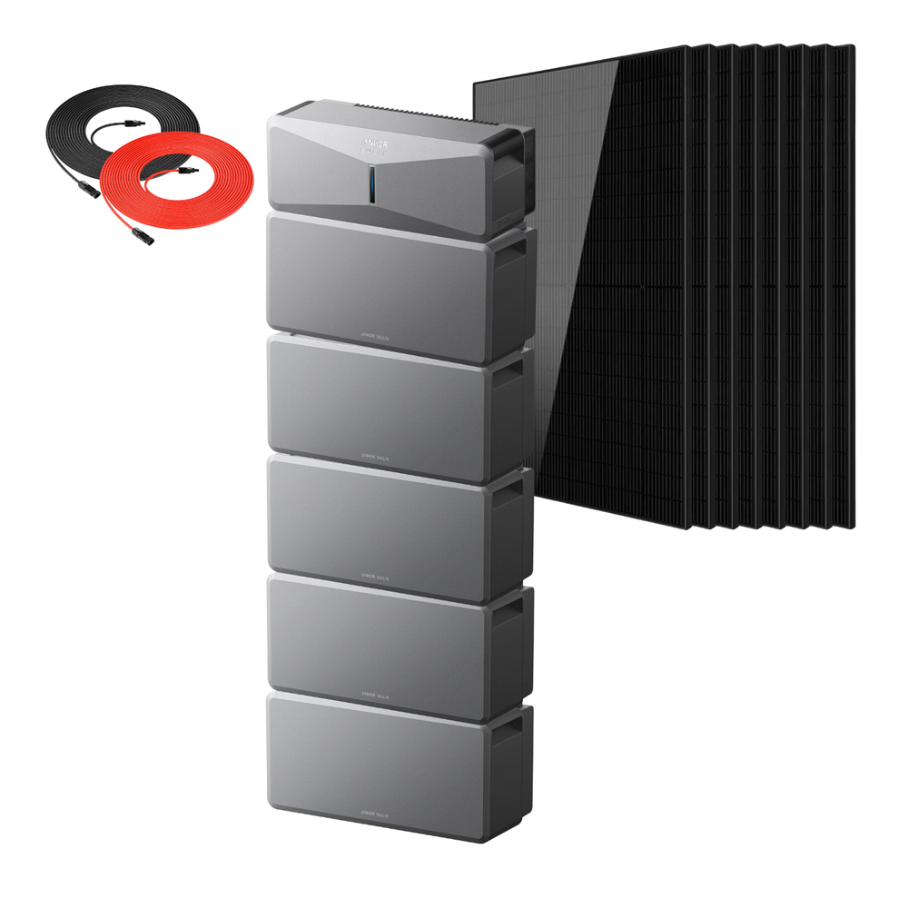 Anker SOLIX E10 Smart Hybrid Whole-Home Backup System | 6-30kWh LiFePO4 Battery | 10-30kW Turbo Output | 9kW Solar Input | Smart Grid & Storm-Guard