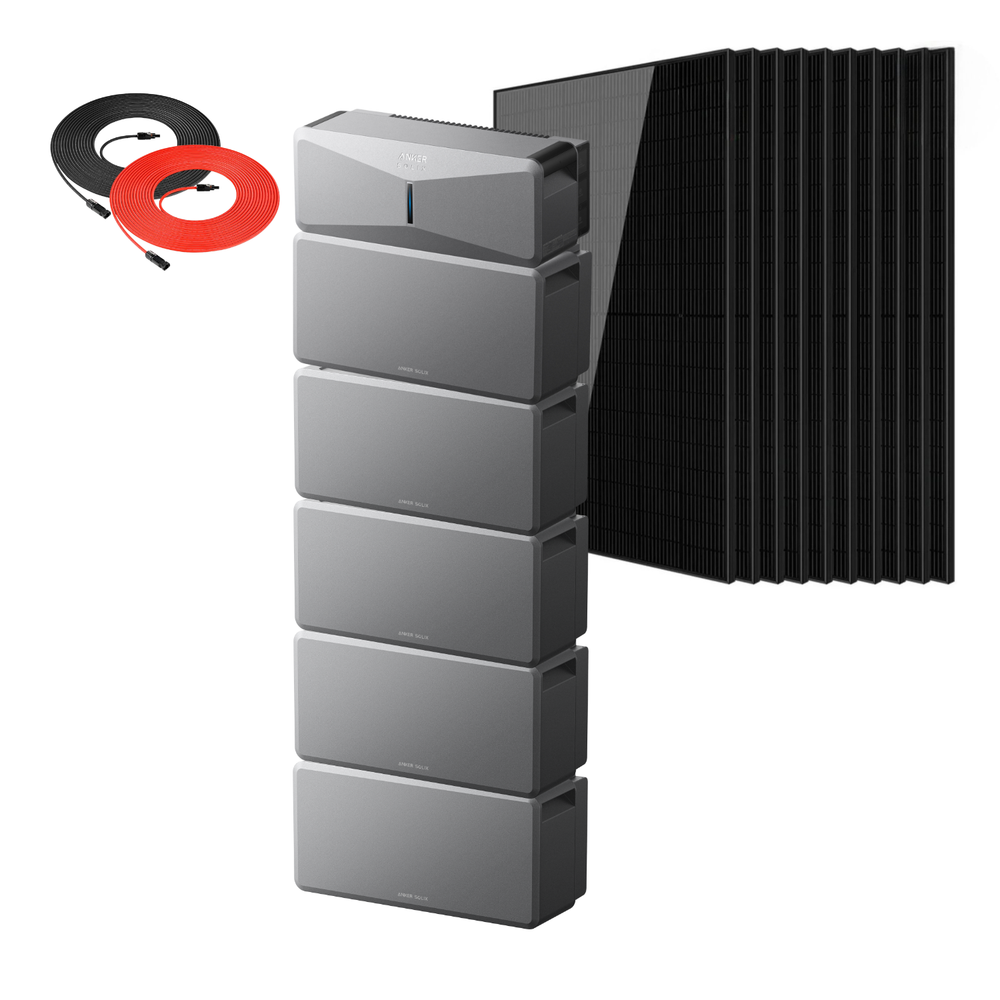 Anker SOLIX E10 Smart Hybrid Whole-Home Backup System | 6-30kWh LiFePO4 Battery | 10-30kW Turbo Output | 9kW Solar Input | Smart Grid & Storm-Guard