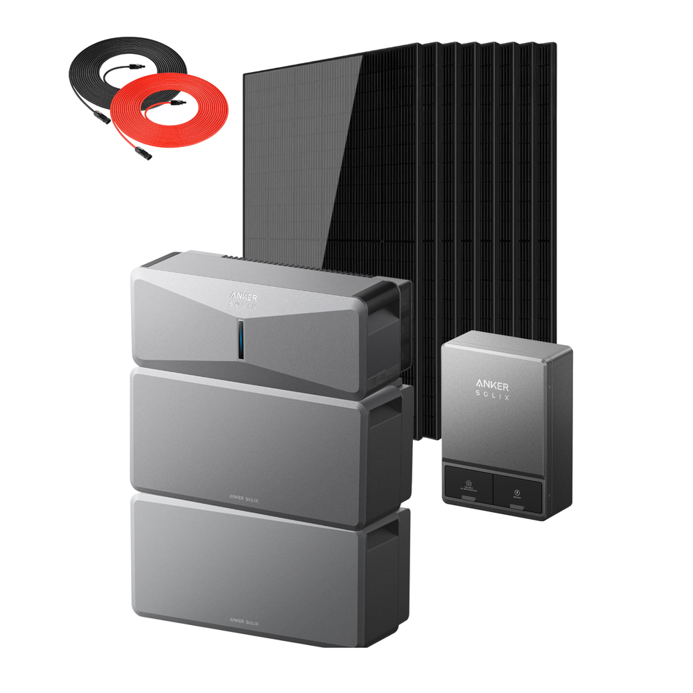 Anker SOLIX E10 Smart Hybrid Whole-Home Backup System | 6-30kWh LiFePO4 Battery | 10-30kW Turbo Output | 9kW Solar Input | Smart Grid & Storm-Guard