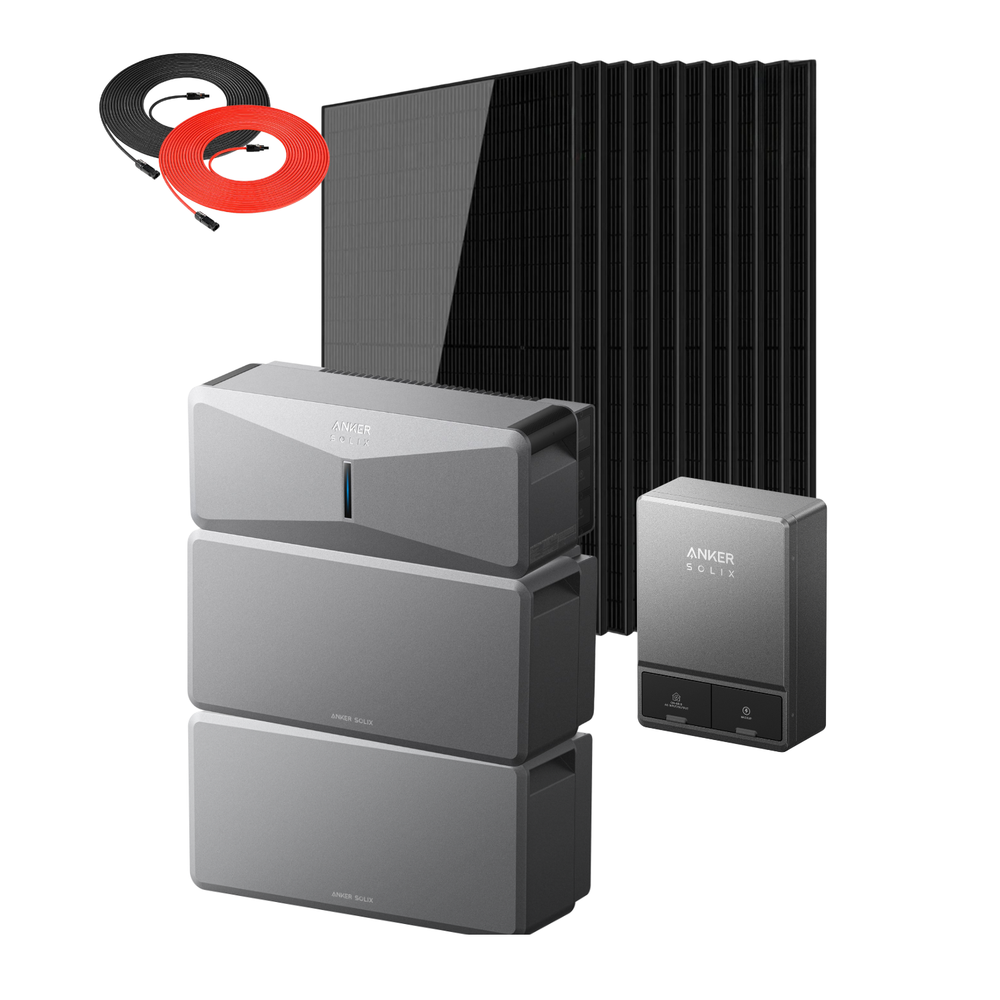 Anker SOLIX E10 Smart Hybrid Whole-Home Backup System | 6-30kWh LiFePO4 Battery | 10-30kW Turbo Output | 9kW Solar Input | Smart Grid & Storm-Guard