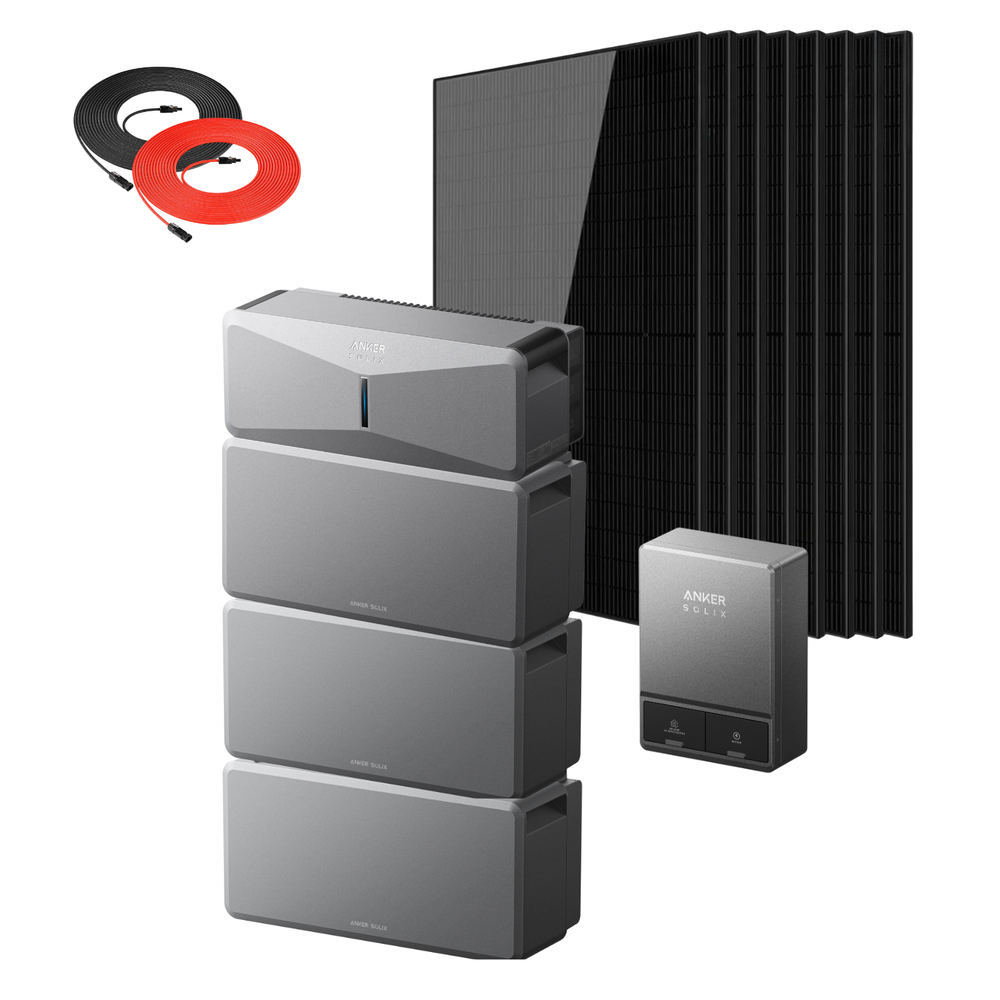 Anker SOLIX E10 Smart Hybrid Whole-Home Backup System | 6-30kWh LiFePO4 Battery | 10-30kW Turbo Output | 9kW Solar Input | Smart Grid & Storm-Guard