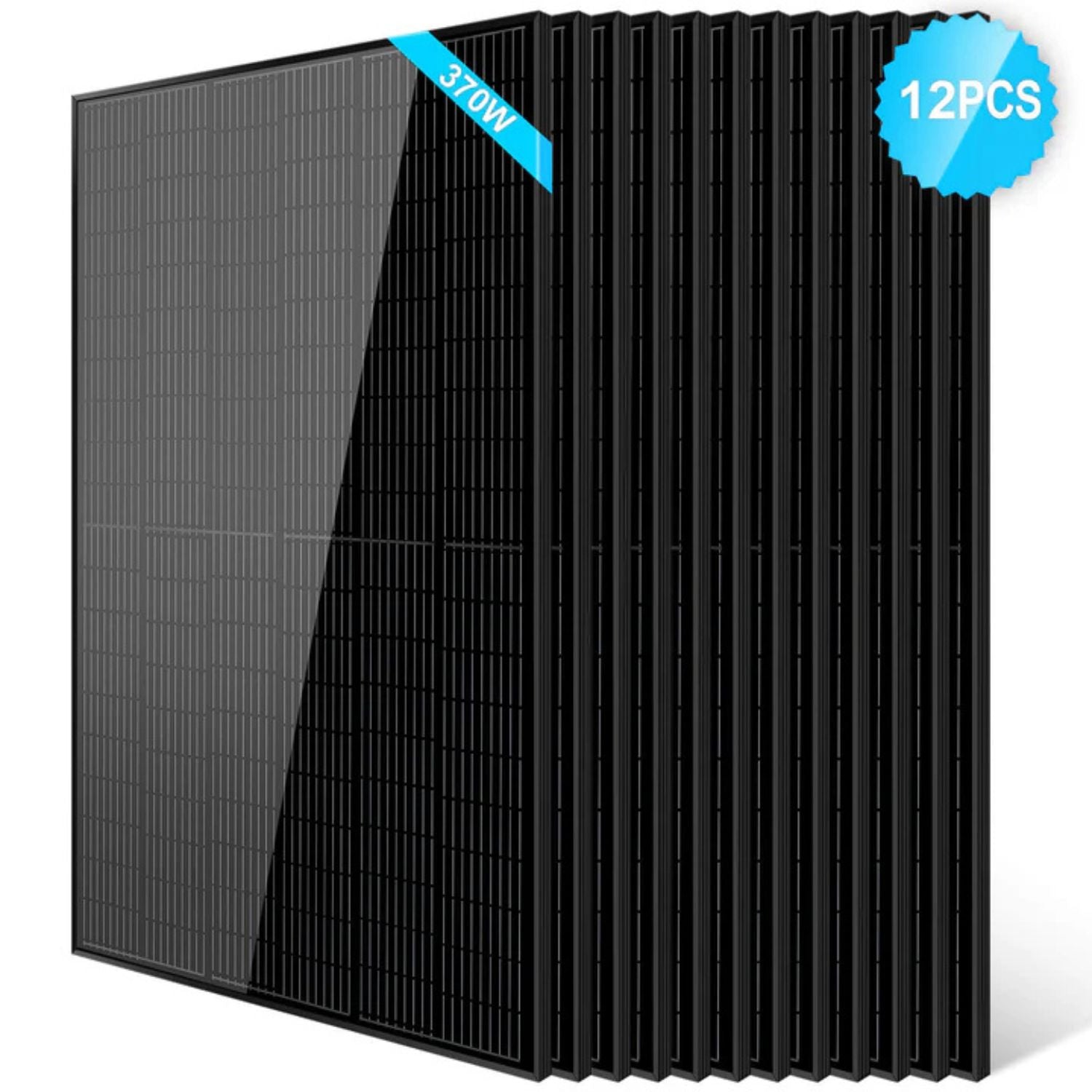 SunGold Power 370 Watt Monocrystalline Black Solar Panel