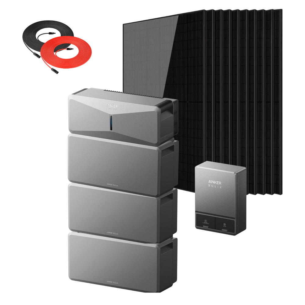 Anker SOLIX E10 Smart Hybrid Whole-Home Backup System | 6-30kWh LiFePO4 Battery | 10-30kW Turbo Output | 9kW Solar Input | Smart Grid & Storm-Guard