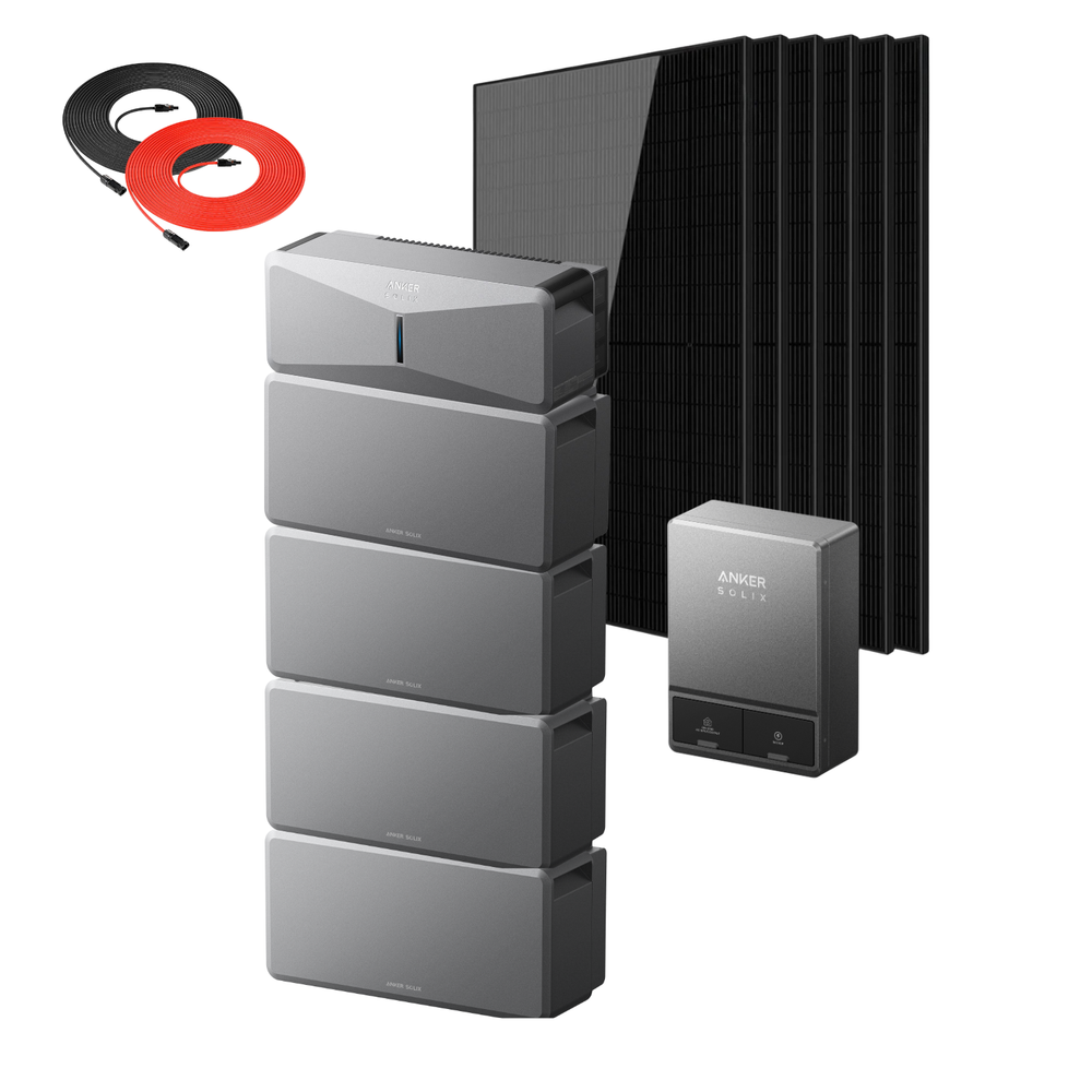 Anker SOLIX E10 Smart Hybrid Whole-Home Backup System | 6-30kWh LiFePO4 Battery | 10-30kW Turbo Output | 9kW Solar Input | Smart Grid & Storm-Guard