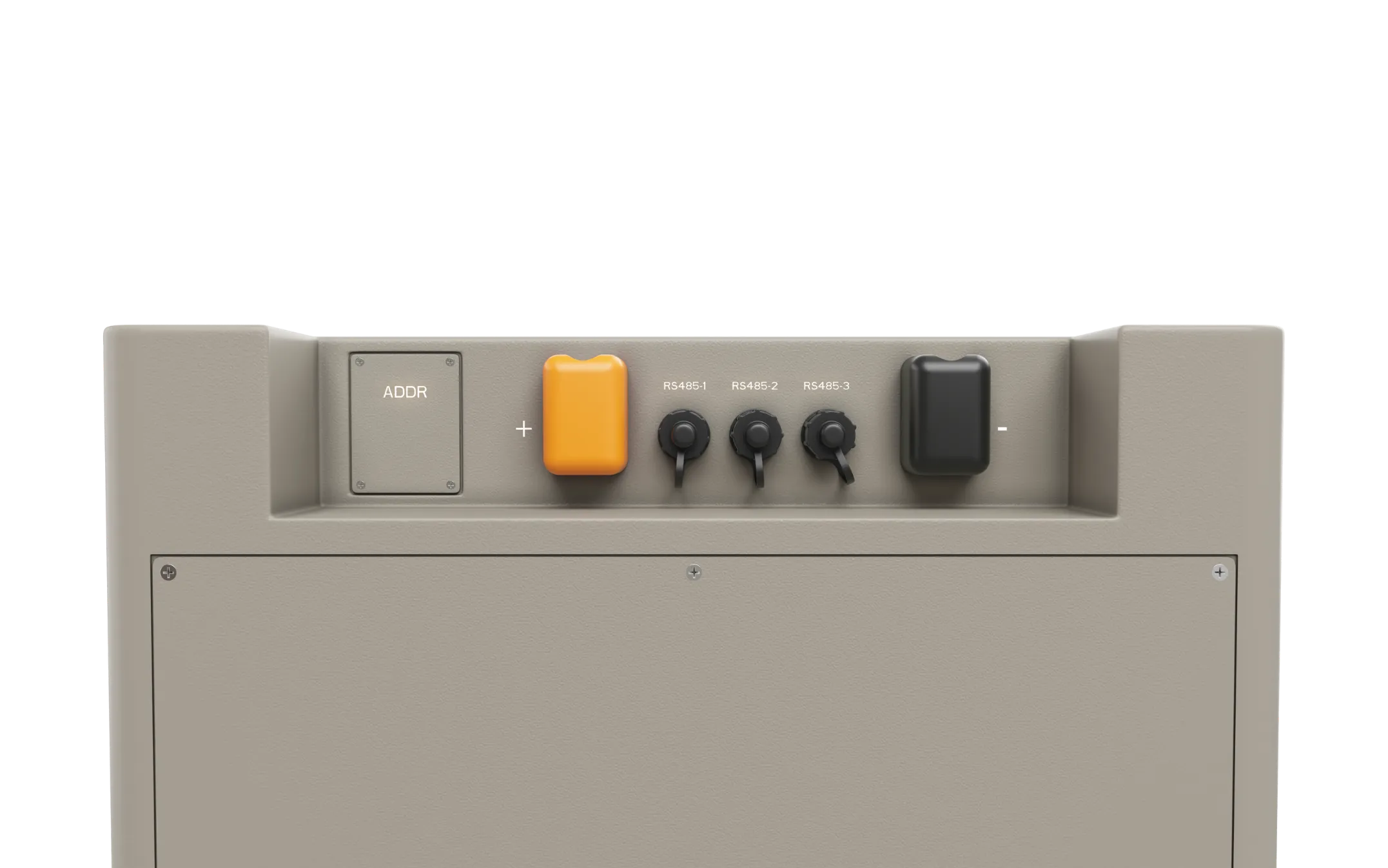 BigBattery 48V 16kWh NEXUS 2 LiFePO4 Battery connection panel close up view