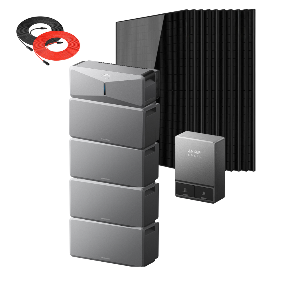 Anker SOLIX E10 Smart Hybrid Whole-Home Backup System | 6-30kWh LiFePO4 Battery | 10-30kW Turbo Output | 9kW Solar Input | Smart Grid & Storm-Guard