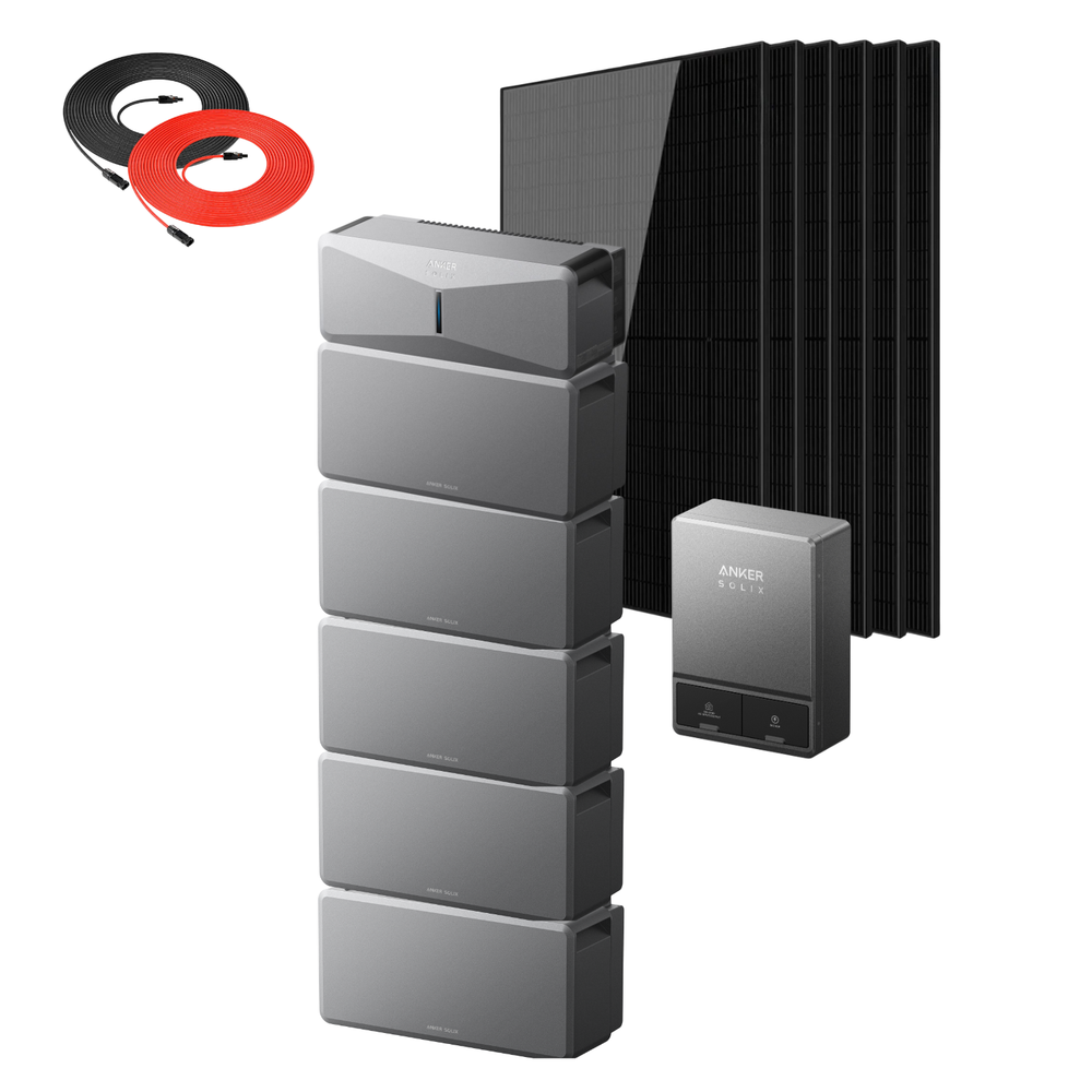 Anker SOLIX E10 Smart Hybrid Whole-Home Backup System | 6-30kWh LiFePO4 Battery | 10-30kW Turbo Output | 9kW Solar Input | Smart Grid & Storm-Guard
