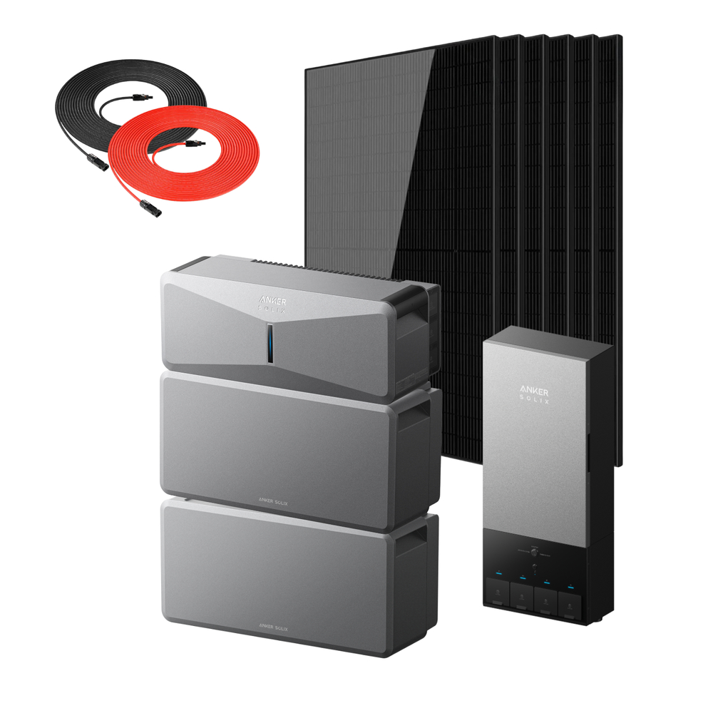 Anker SOLIX E10 Smart Hybrid Whole-Home Backup System | 6-30kWh LiFePO4 Battery | 10-30kW Turbo Output | 9kW Solar Input | Smart Grid & Storm-Guard