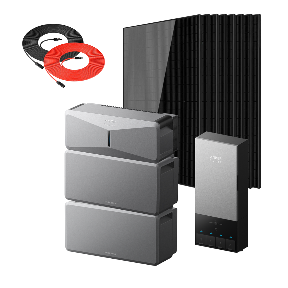 Anker SOLIX E10 Smart Hybrid Whole-Home Backup System | 6-30kWh LiFePO4 Battery | 10-30kW Turbo Output | 9kW Solar Input | Smart Grid & Storm-Guard