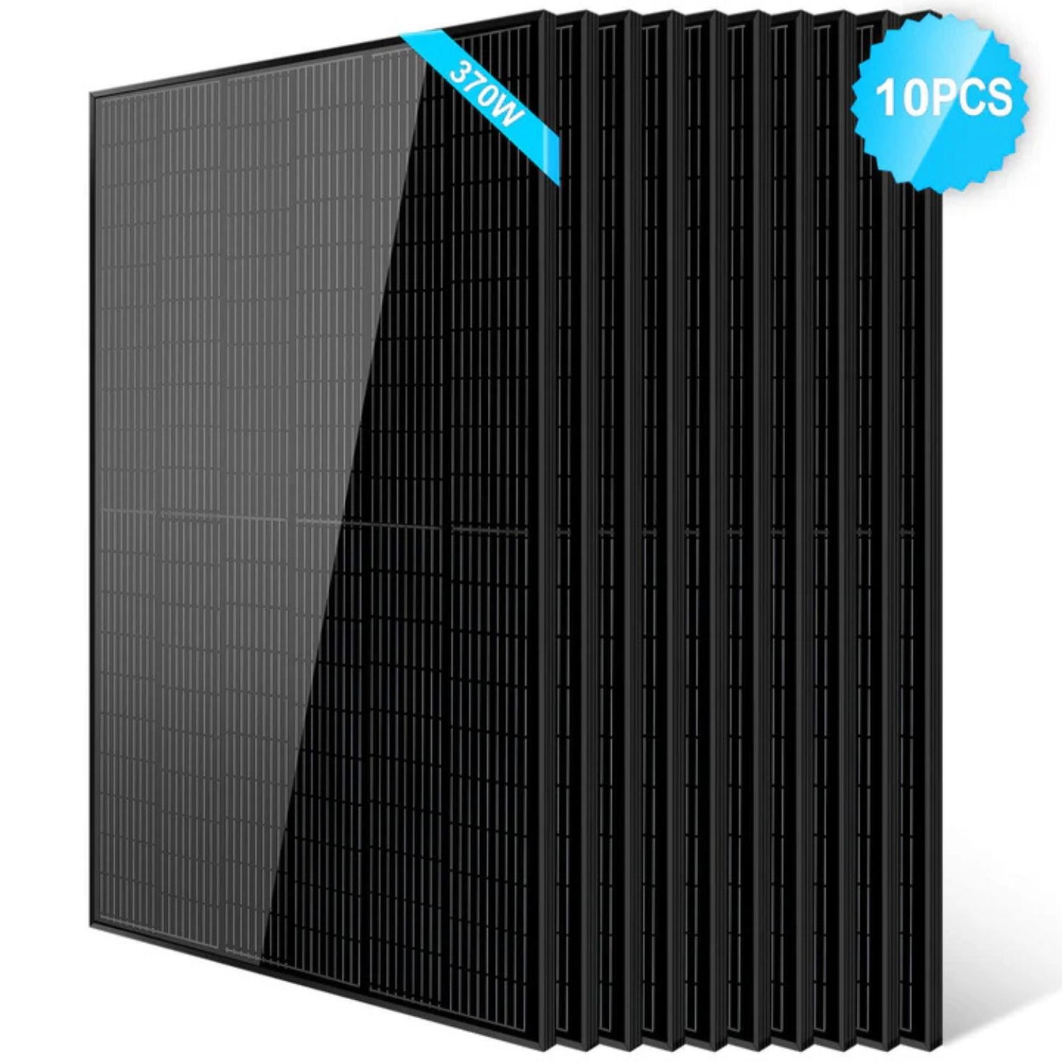 SunGold Power 370 Watt Monocrystalline Black Solar Panel