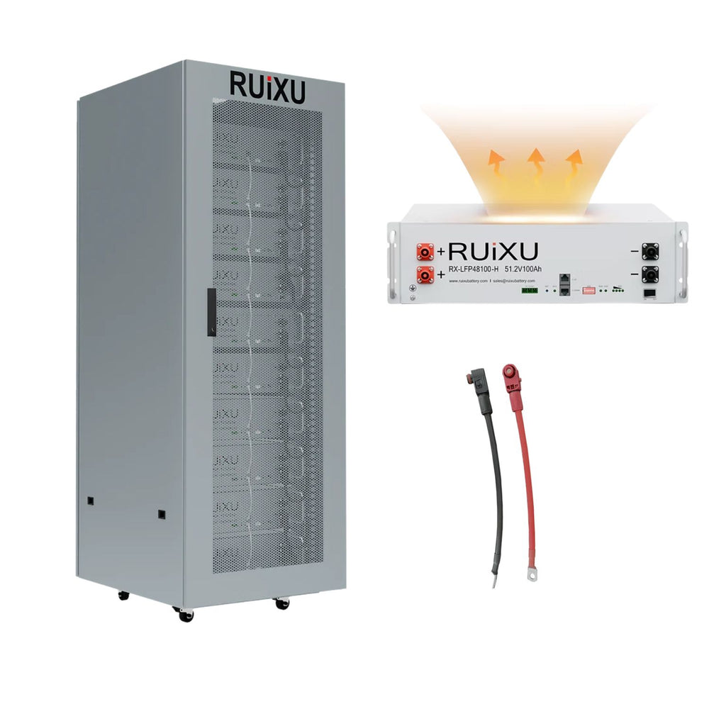 RUiXU RX-LFP48100 51.2V Server Rack Batteries | 5.12kWh Standard & Self-Heating Models