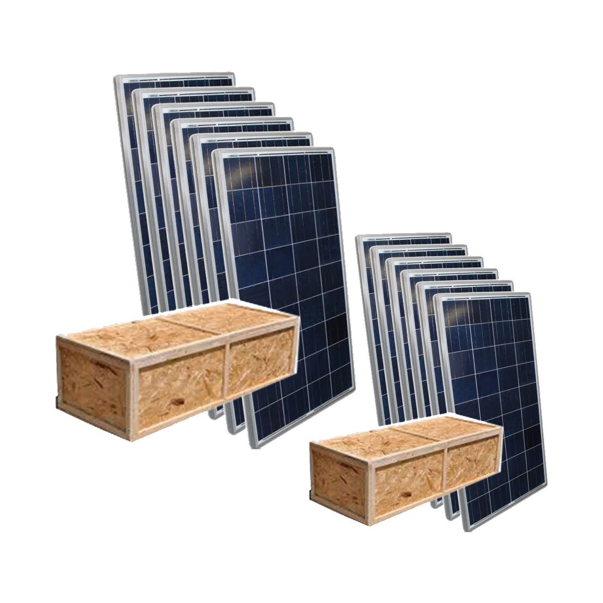 12-Pack Of AIMS Power 330 Watt Monocrystalline Solar Panel With Aluminum Frame