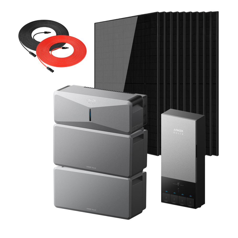 Anker SOLIX E10 Smart Hybrid Whole-Home Backup System | 6-30kWh LiFePO4 Battery | 10-30kW Turbo Output | 9kW Solar Input | Smart Grid & Storm-Guard