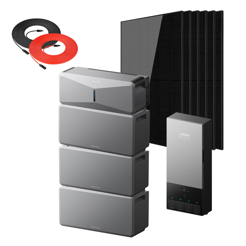 Anker SOLIX E10 Smart Hybrid Whole-Home Backup System | 6-30kWh LiFePO4 Battery | 10-30kW Turbo Output | 9kW Solar Input | Smart Grid & Storm-Guard
