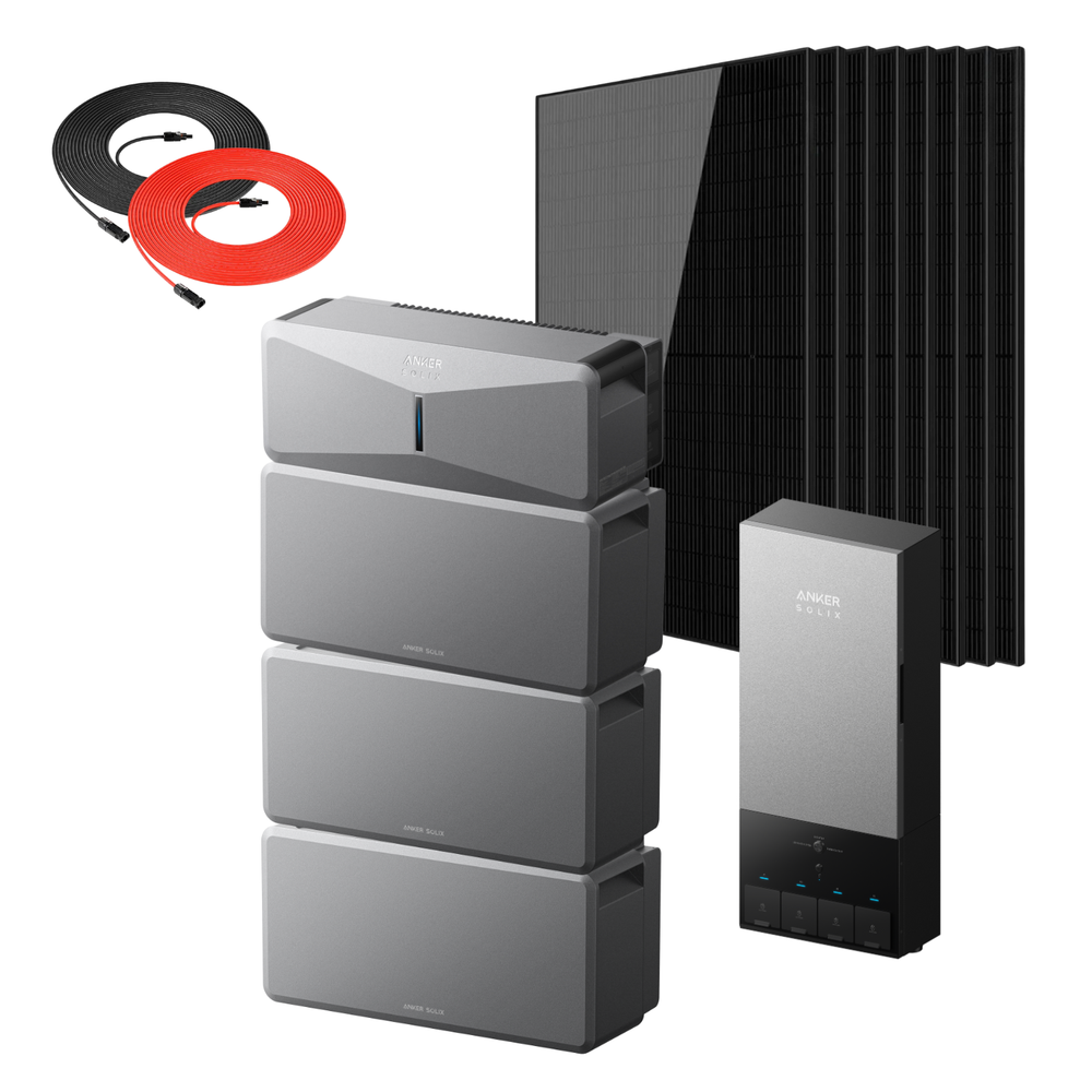 Anker SOLIX E10 Smart Hybrid Whole-Home Backup System | 6-30kWh LiFePO4 Battery | 10-30kW Turbo Output | 9kW Solar Input | Smart Grid & Storm-Guard