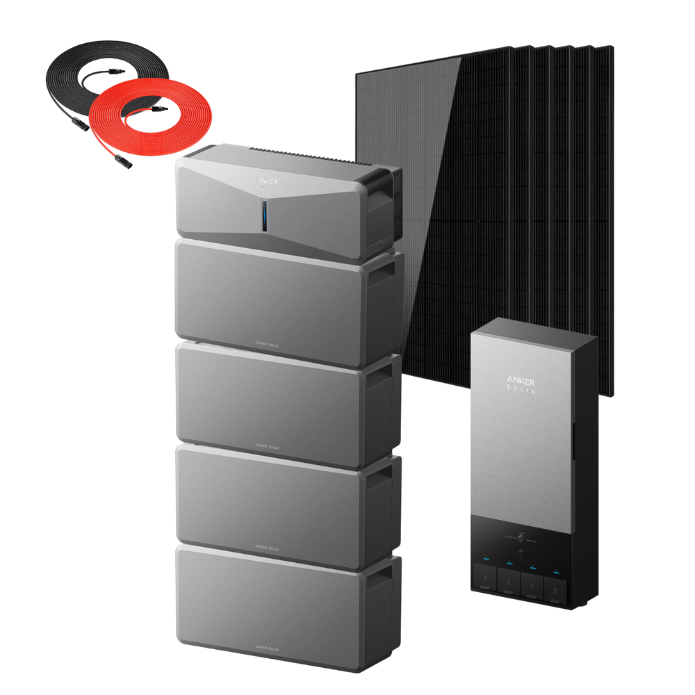 Anker SOLIX E10 Smart Hybrid Whole-Home Backup System | 6-30kWh LiFePO4 Battery | 10-30kW Turbo Output | 9kW Solar Input | Smart Grid & Storm-Guard