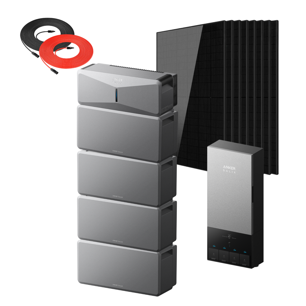 Anker SOLIX E10 Smart Hybrid Whole-Home Backup System | 6-30kWh LiFePO4 Battery | 10-30kW Turbo Output | 9kW Solar Input | Smart Grid & Storm-Guard