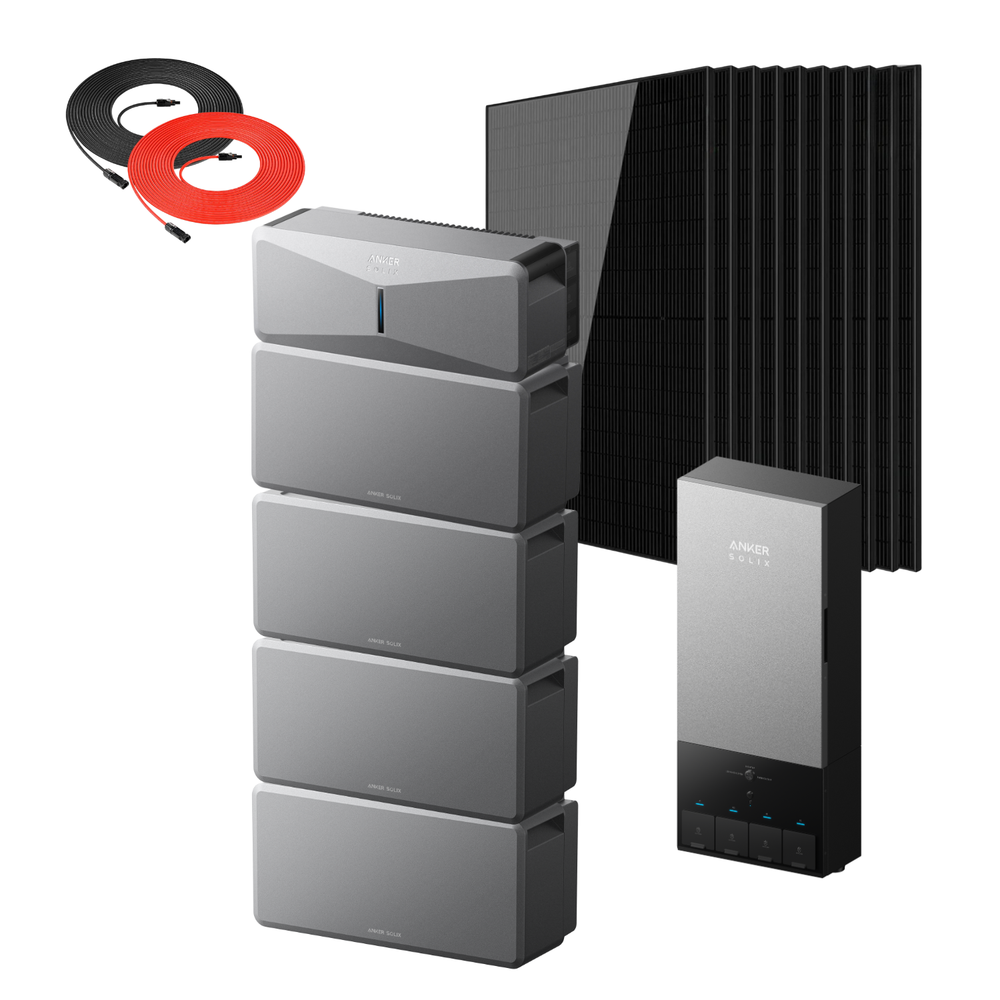 Anker SOLIX E10 Smart Hybrid Whole-Home Backup System | 6-30kWh LiFePO4 Battery | 10-30kW Turbo Output | 9kW Solar Input | Smart Grid & Storm-Guard