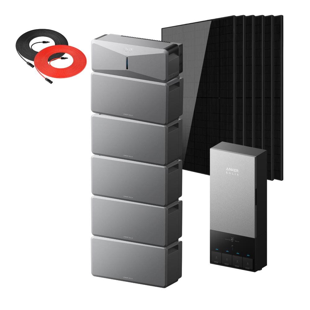 Anker SOLIX E10 Smart Hybrid Whole-Home Backup System | 6-30kWh LiFePO4 Battery | 10-30kW Turbo Output | 9kW Solar Input | Smart Grid & Storm-Guard