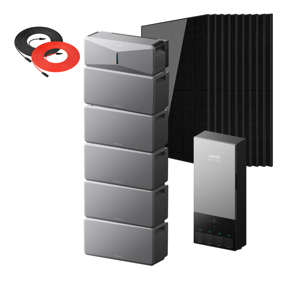 Anker SOLIX E10 Smart Hybrid Whole-Home Backup System | 6-30kWh LiFePO4 Battery | 10-30kW Turbo Output | 9kW Solar Input | Smart Grid & Storm-Guard