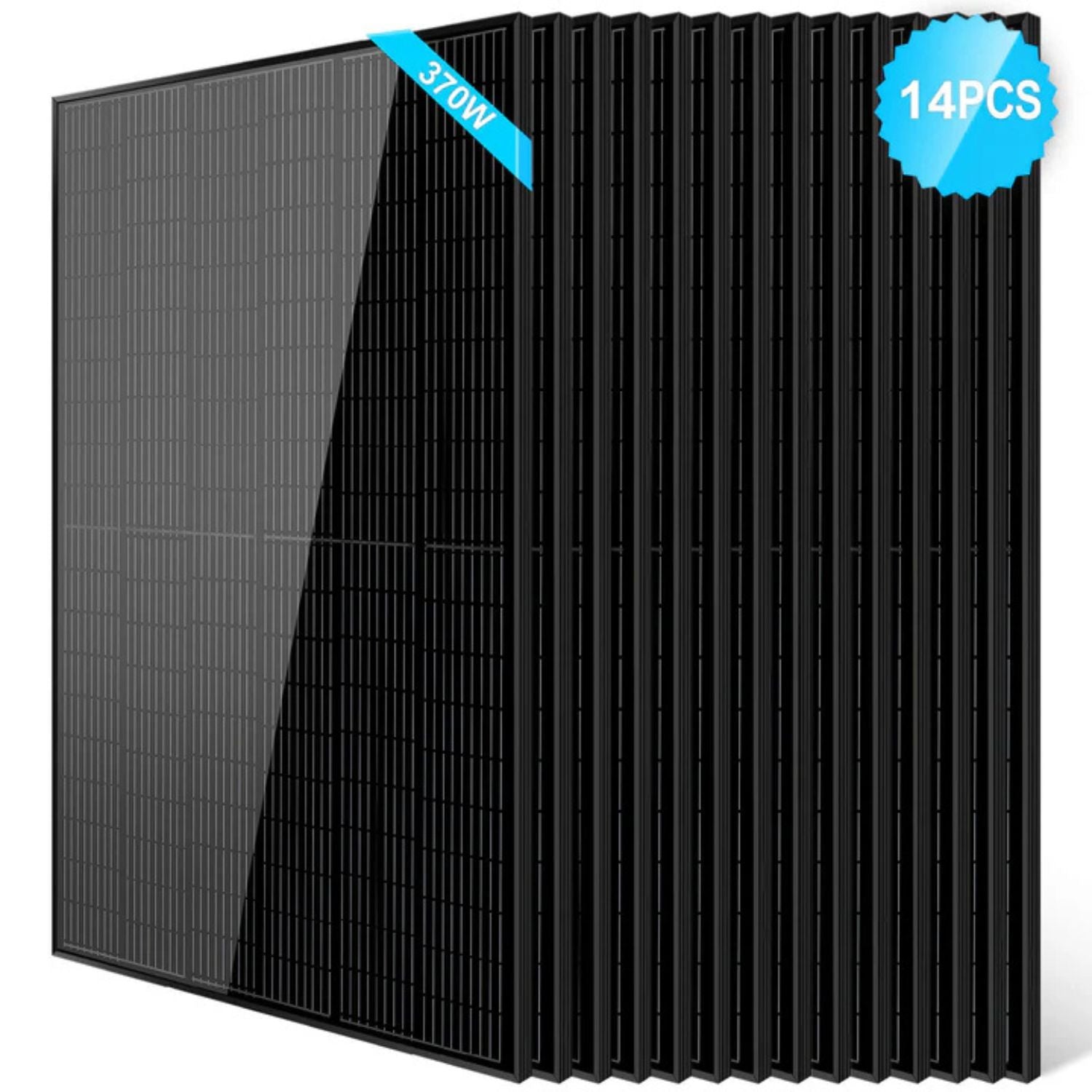 SunGold Power 370 Watt Monocrystalline Black Solar Panel