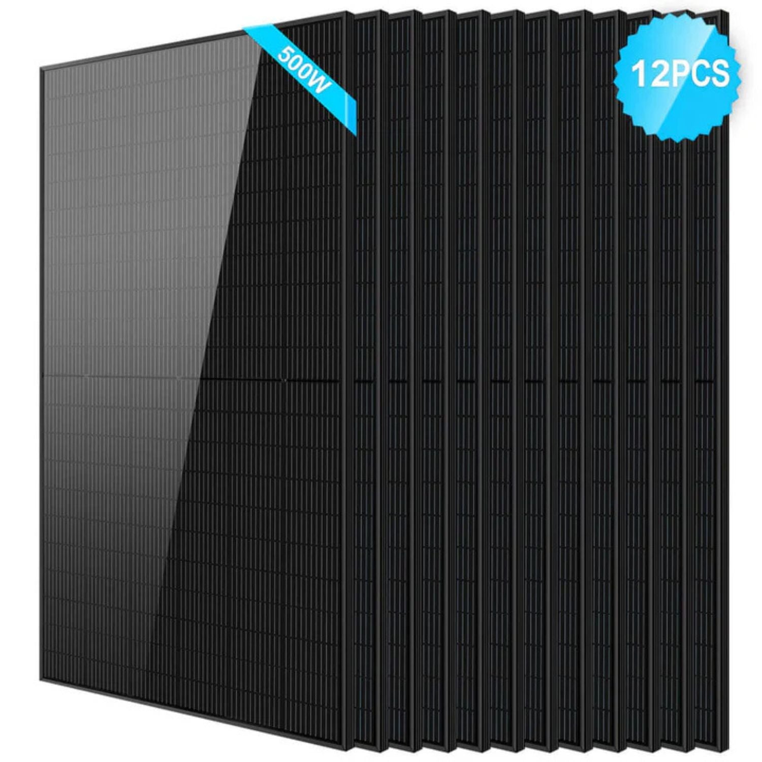 12 pcs SunGold Power 500W Mono Black Solar Panel