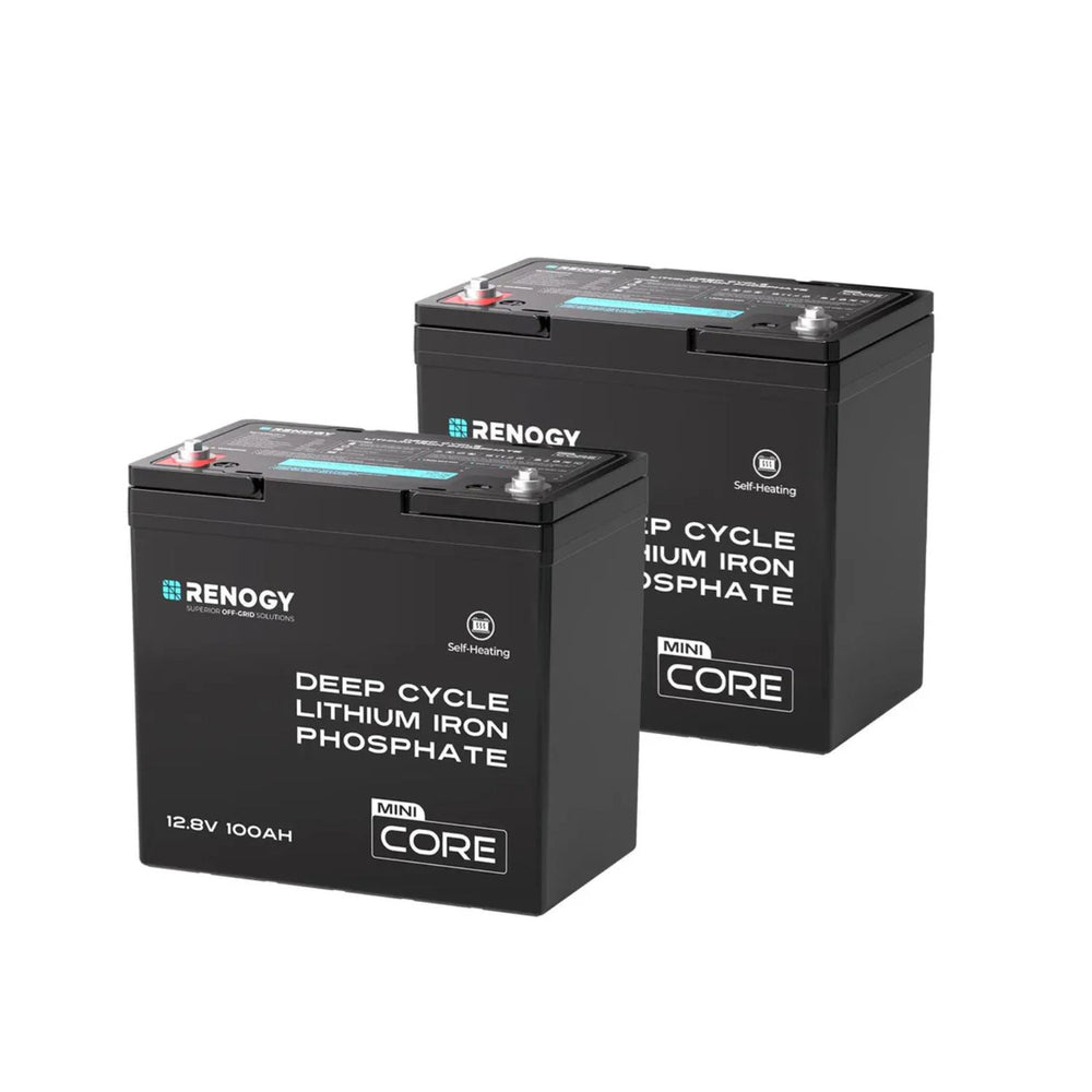 Renogy CORE Series Mini Size 12.8V 100Ah Lithium Iron Phosphate Battery