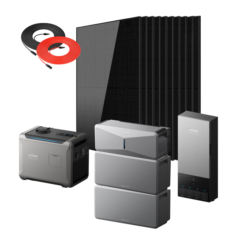Anker SOLIX E10 Smart Hybrid Whole-Home Backup System | 6-30kWh LiFePO4 Battery | 10-30kW Turbo Output | 9kW Solar Input | Smart Grid & Storm-Guard