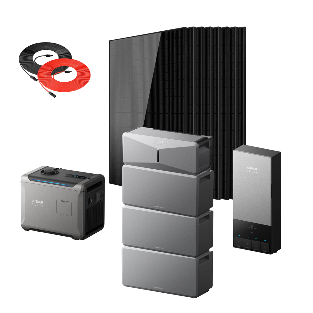 Anker SOLIX E10 Smart Hybrid Whole-Home Backup System | 6-30kWh LiFePO4 Battery | 10-30kW Turbo Output | 9kW Solar Input | Smart Grid & Storm-Guard