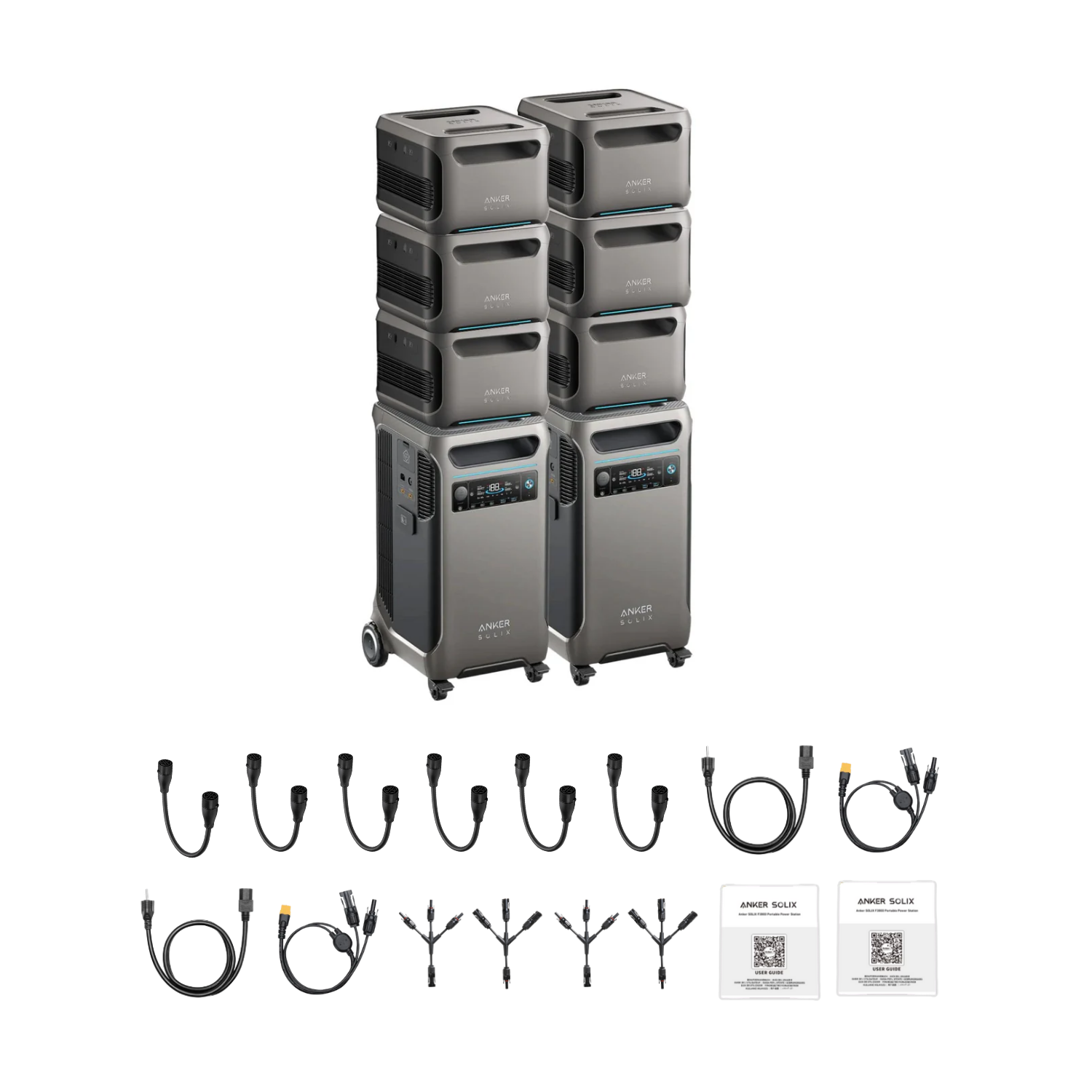 2 x SOLIX F3800 + Double Power Hub + 6 x Expansion Battery Inclusions 