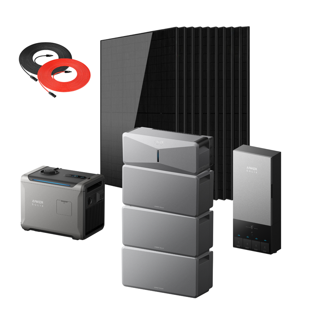 Anker SOLIX E10 Smart Hybrid Whole-Home Backup System | 6-30kWh LiFePO4 Battery | 10-30kW Turbo Output | 9kW Solar Input | Smart Grid & Storm-Guard