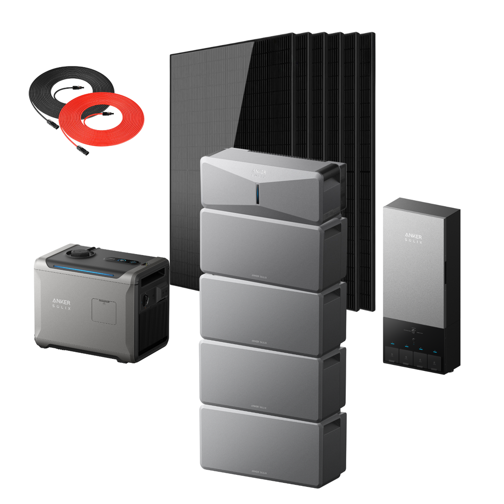 Anker SOLIX E10 Smart Hybrid Whole-Home Backup System | 6-30kWh LiFePO4 Battery | 10-30kW Turbo Output | 9kW Solar Input | Smart Grid & Storm-Guard