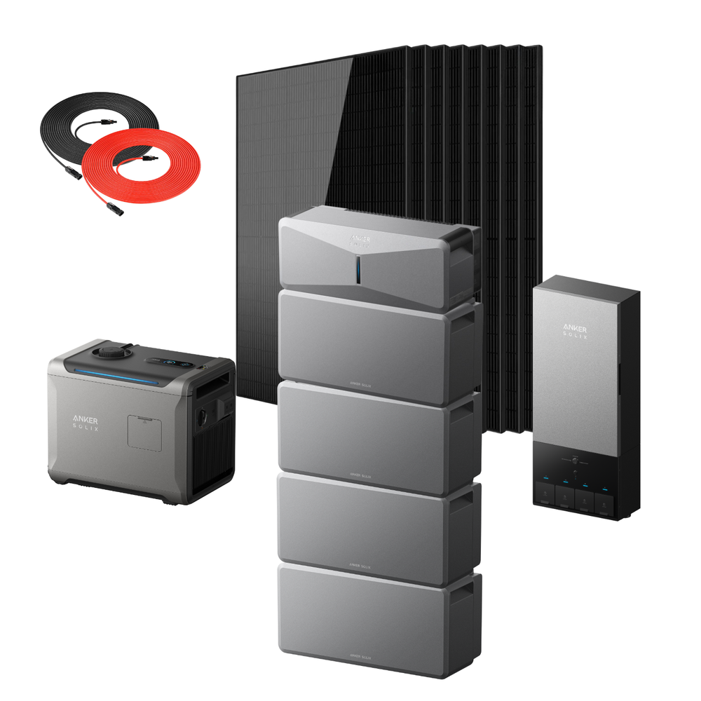 Anker SOLIX E10 Smart Hybrid Whole-Home Backup System | 6-30kWh LiFePO4 Battery | 10-30kW Turbo Output | 9kW Solar Input | Smart Grid & Storm-Guard