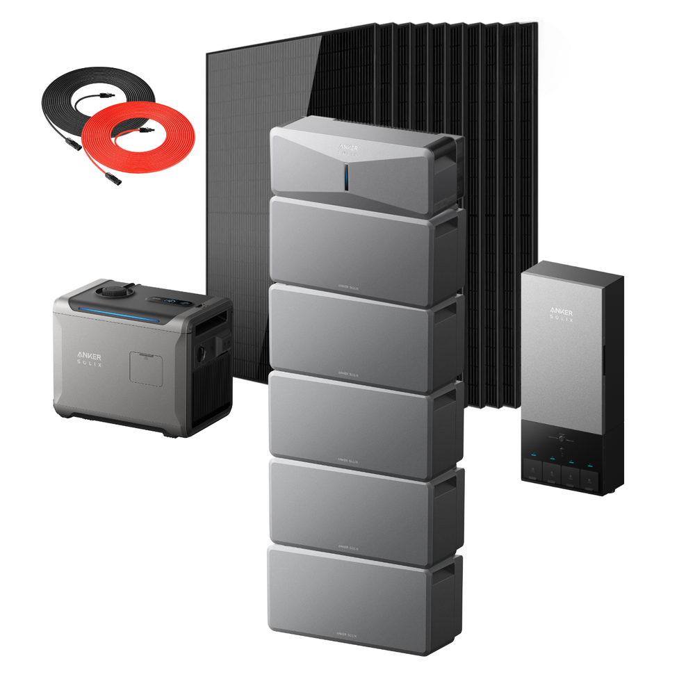 Anker SOLIX E10 Smart Hybrid Whole-Home Backup System | 6-30kWh LiFePO4 Battery | 10-30kW Turbo Output | 9kW Solar Input | Smart Grid & Storm-Guard