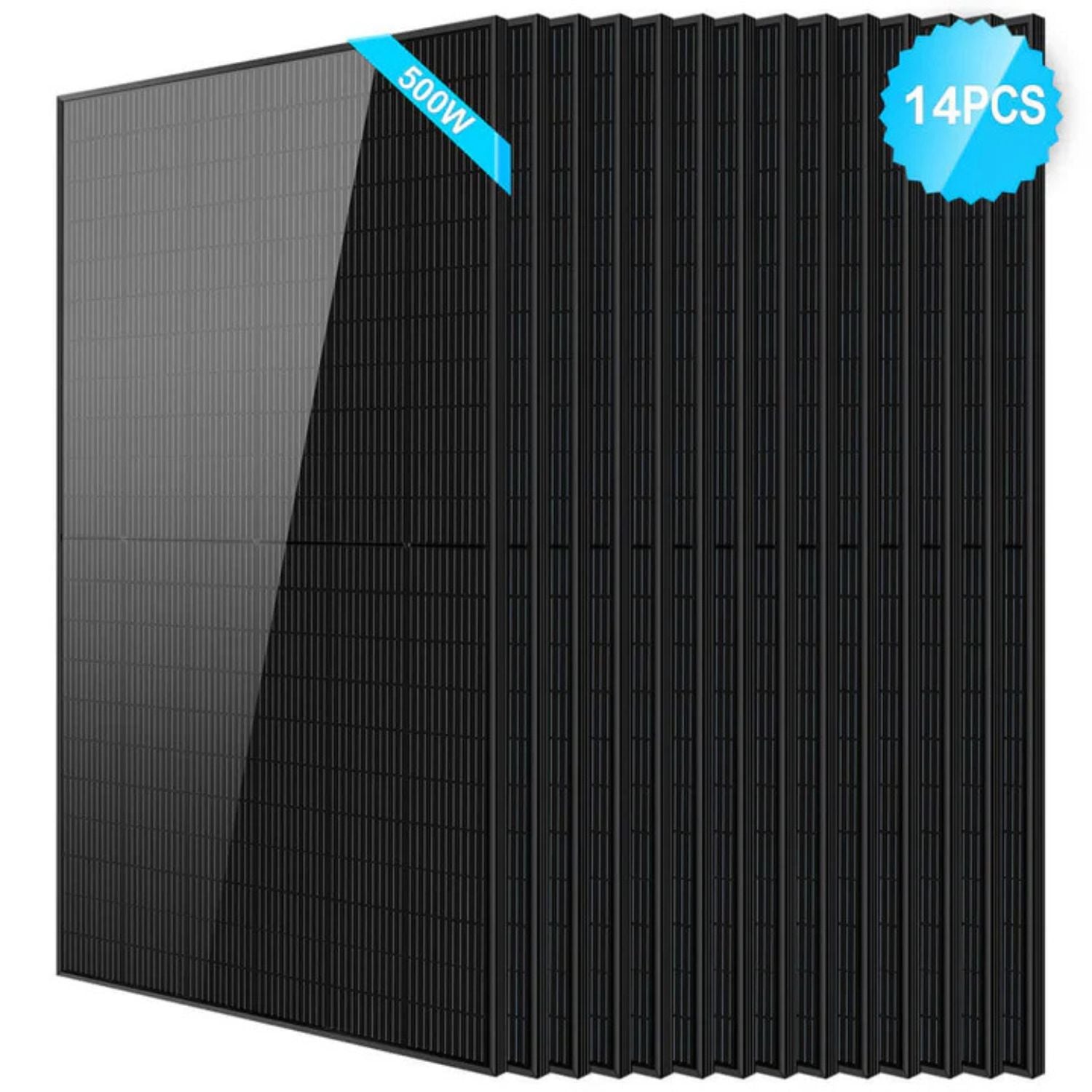 14 pcs SunGold Power 500W Mono Black Solar Panel