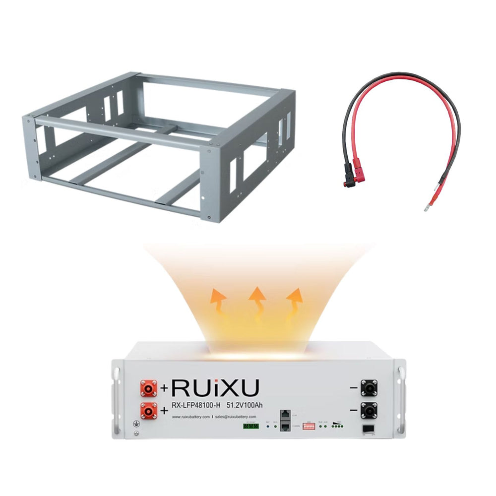 RUiXU RX-LFP48100 51.2V Server Rack Batteries | 5.12kWh Standard & Self-Heating Models