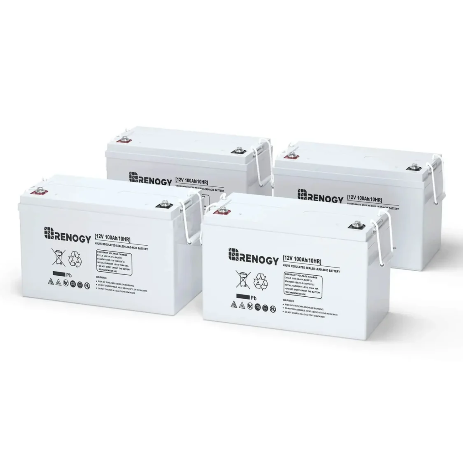 Renogy Four 100Ah 12V Cycle AGM Battery