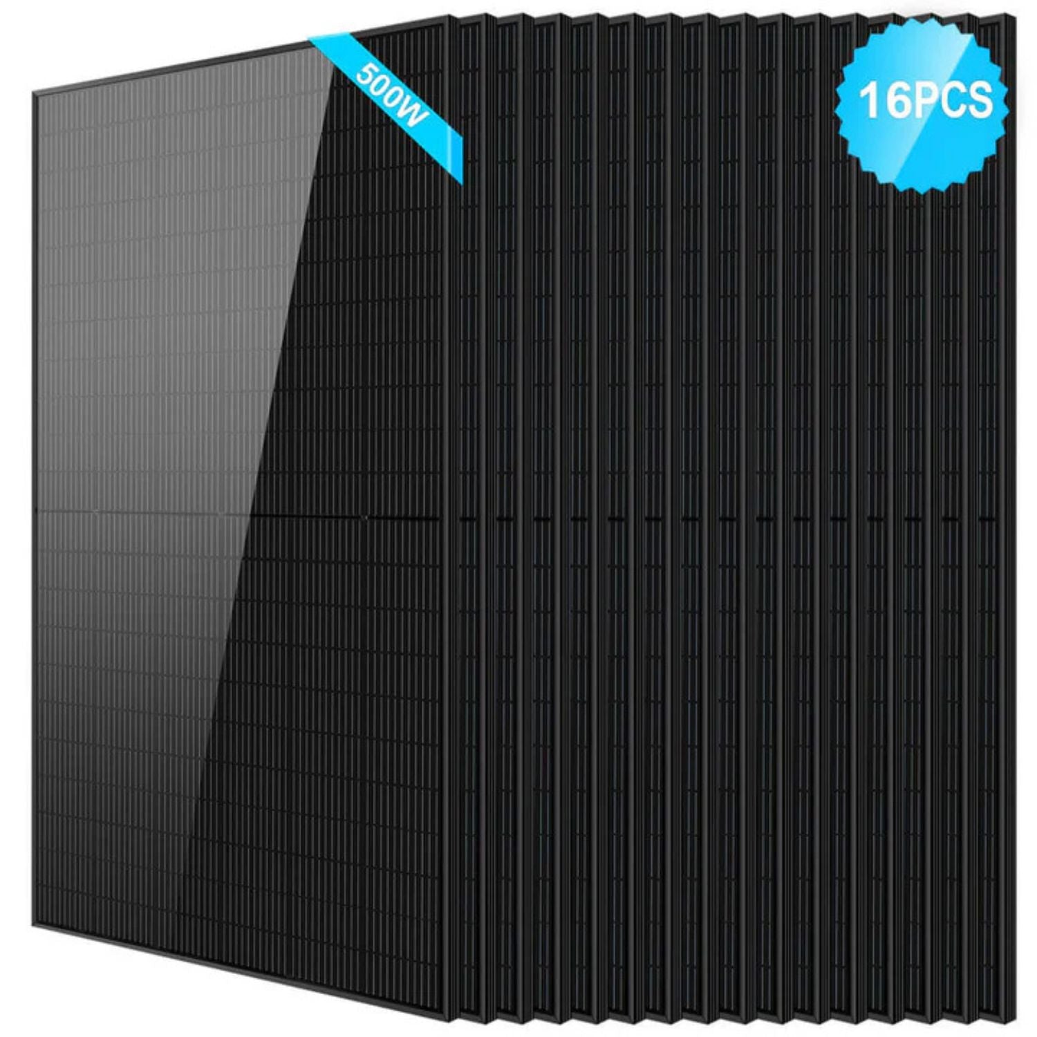 16 pcs SunGold Power 500W Mono Black Solar Panel 