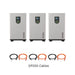 Three RUiXU Lithi2-16 16kWh Battery System with 3 pair OP200 Cables
