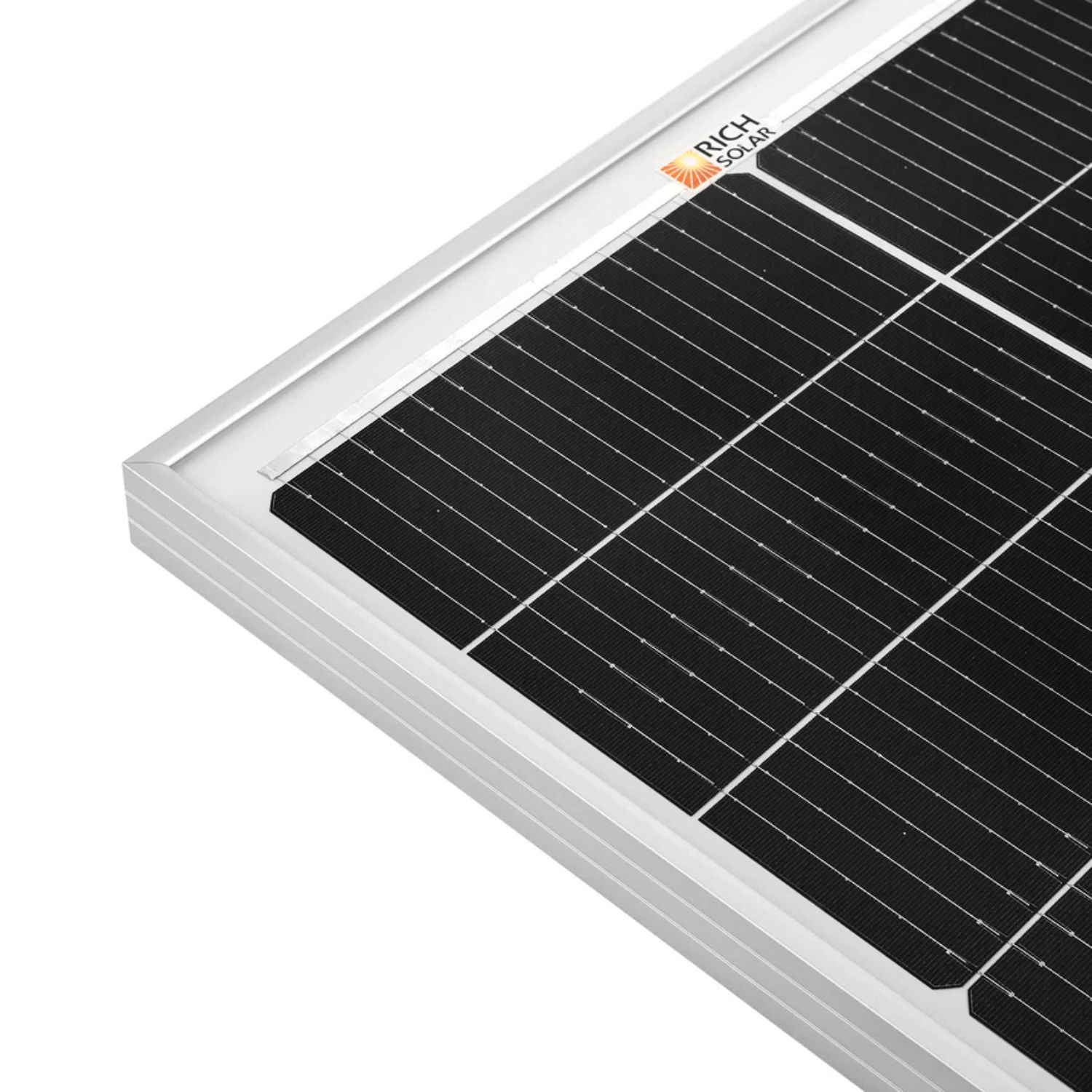 Rich Solar MEGA 100 SLIM 100 Watt Slim Solar Panel | Compact 12V Off-Grid Narrow Solar Panel for Vans, Overlanders, Boats | 25-Year Output Warranty