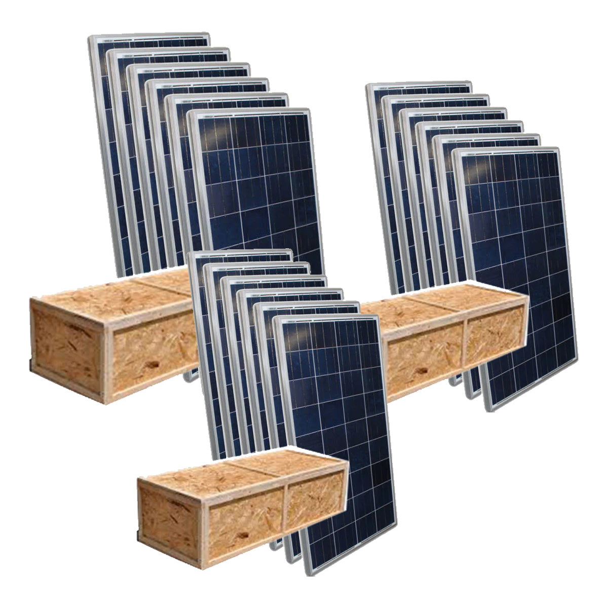 18-Pack Of AIMS Power 330 Watt Monocrystalline Solar Panel With Aluminum Frame
