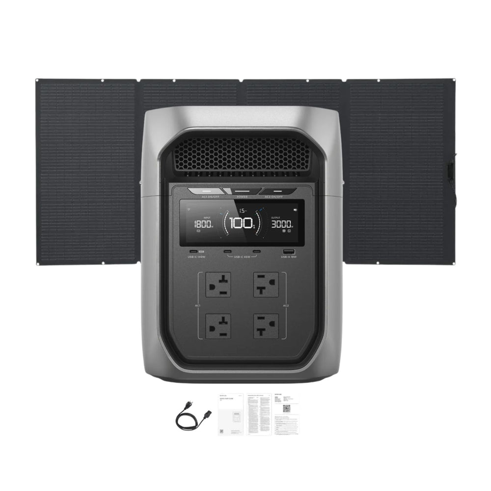 EcoFlow DELTA 3 Max Plus Portable Power Station | 2048Wh | 3000W | 1000W Solar Input