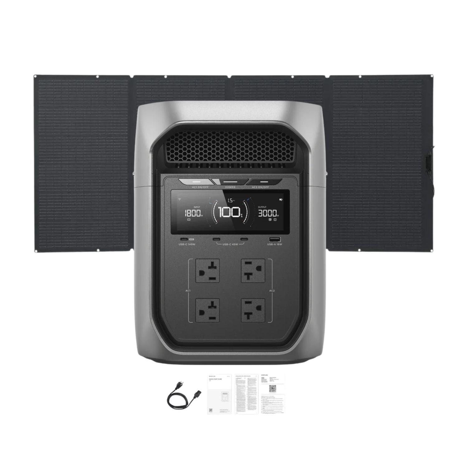 EcoFlow DELTA 3 Max Plus Portable Power Station | 2048Wh | 3000W | 1000W Solar Input