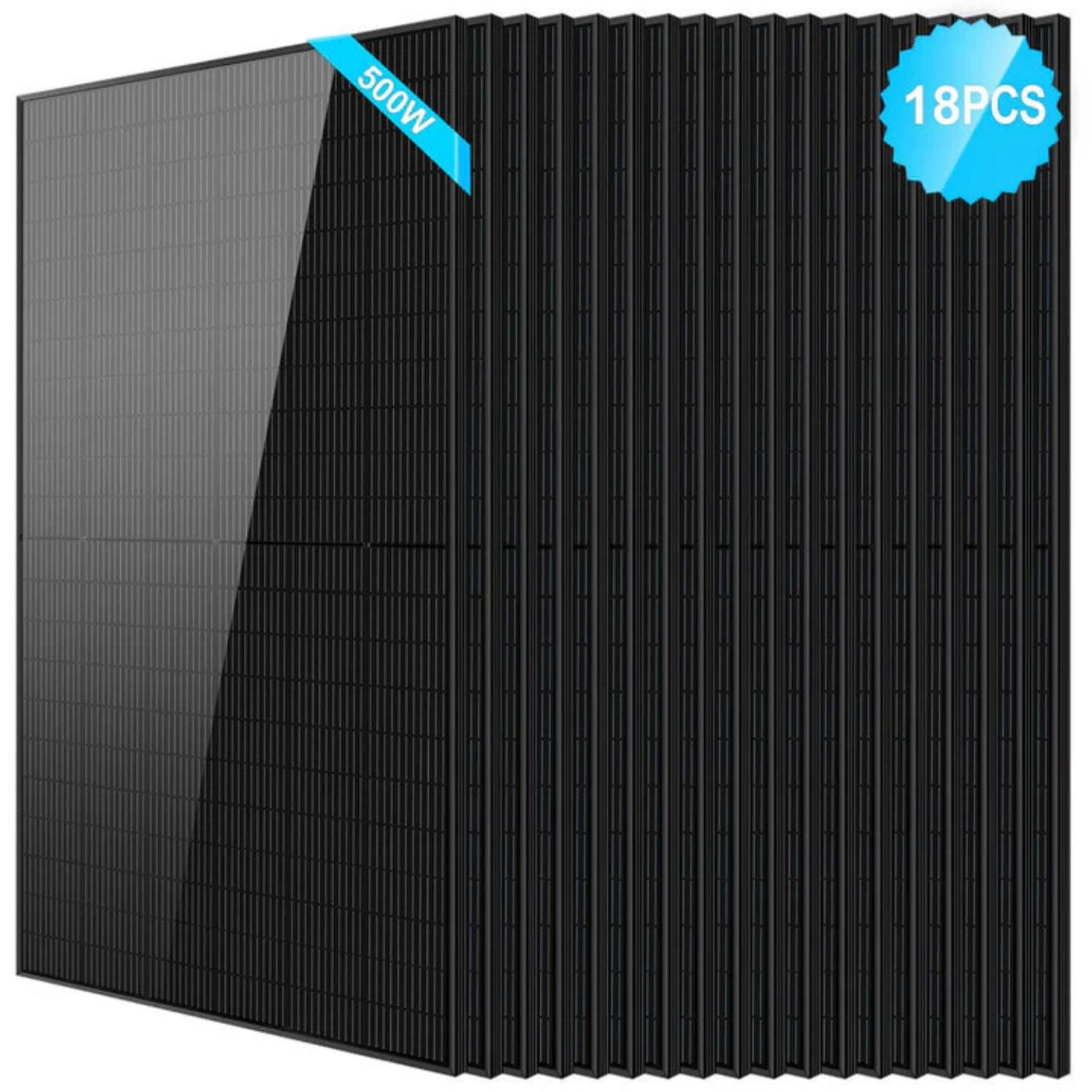 18 pcs SunGold Power 500W Mono Black Solar Panel 