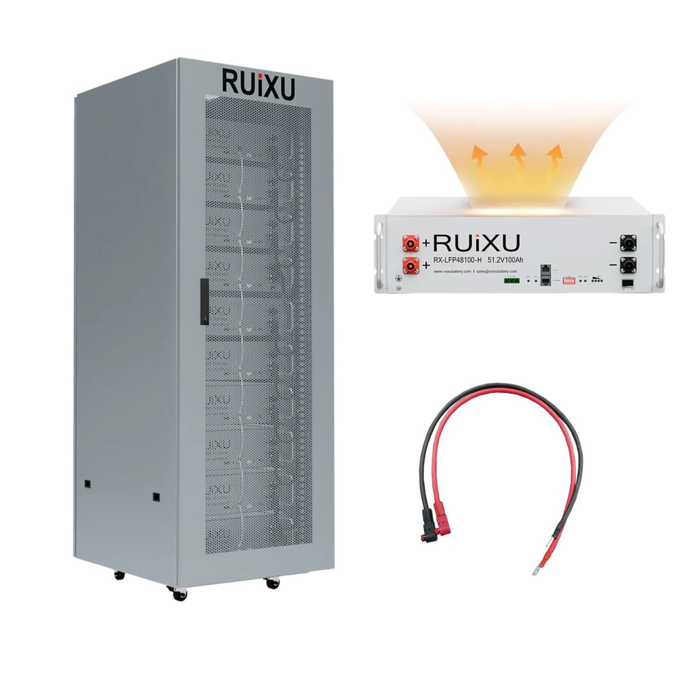 RUiXU RX-LFP48100 51.2V Server Rack Batteries | 5.12kWh Standard & Self-Heating Models